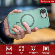Load image into Gallery viewer, Punkcase iPhone 16E Case, [Serie Spartan 2.0] Carrera de servicio pesado resistente con protector de pantalla incorporado [verde azulado]
