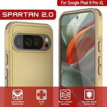 Cargar imagen en el visor de la galería, Punkcase Google Pixel 9 Pro XL Case, [Serie Spartan 2.0] Cubierta de servicio pesado transparente con protector de pantalla incorporado [Amarillo]
