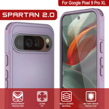 Cargar imagen en el visor de la galería, Punkcase Google Pixel 9 Pro XL Case, [Serie Spartan 2.0] Cubierta de servicio pesado resistente con protector de pantalla incorporado [magenta]
