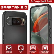 Cargar imagen en el visor de la galería, Punkcase Google Pixel 9 Pro XL Case, [Serie Spartan 2.0] Cubierta de servicio pesado resistente con protector de pantalla incorporado [negro]
