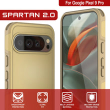 Cargar imagen en el visor de la galería, Punkcase Google Pixel 9 Pro Case, [Serie Spartan 2.0] Cubierta de servicio pesado resistente transparente con protector de pantalla incorporado [amarillo]
