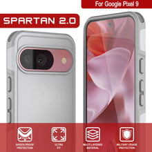 Cargar imagen en el visor de la galería, Punkcase Google Pixel 9 Case, [Serie Spartan 2.0] Cubierta de servicio pesado resistente con protector de pantalla incorporado [blanco]
