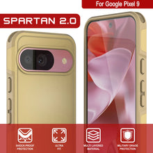 Cargar imagen en el visor de la galería, Punkcase Google Pixel 9 Case, [Serie Spartan 2.0] Cubierta de servicio pesado resistente transparente con protector de pantalla incorporado [amarillo]

