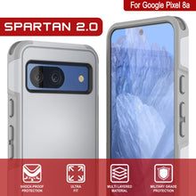 Load image into Gallery viewer, Funda PunkCase para Google Pixel 9 Pro XL, [Serie Spartan 2.0], transparente, resistente y duradera, con protector de pantalla incorporado [blanco]
