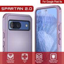 Load image into Gallery viewer, Funda PunkCase para Google Pixel 9 Pro XL, [Serie Spartan 2.0], transparente, resistente y duradera, con protector de pantalla incorporado [lila]
