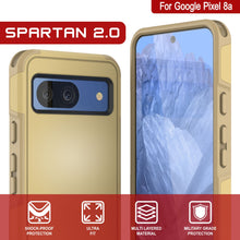 Load image into Gallery viewer, Funda PunkCase para Google Pixel 9, [Serie Spartan 2.0], transparente, resistente y duradera, con protector de pantalla incorporado [amarillo]
