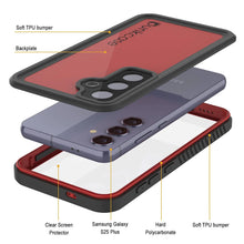Cargar imagen en el visor de la galería, Galaxy S25+ Plus impermeable estuche punkcase studstar roja delgada 6.7 pies IP68 IP68 Choque/prueba de nieve
