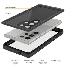 Cargar imagen en el visor de la galería, Galaxy S25 Ultra Water Water Water Punkcase Studstar Black Thin 6.6 pies IP68 IP68 Choque/prueba de nieve
