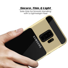 Load image into Gallery viewer, Galaxy S9+ Plus Case, PUNKcase [LUCID 3.0 Series] [Slim Fit] [Clear Back] Armor Cover w/ Integrated Kickstand, Anti-Shock System &amp; PUNKSHIELD Screen Protector for Samsung Galaxy S9+ Plus [Gold] (Color in image: Teal)

