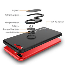 Cargar imagen en el visor de la galería, iPhone 8 PLUS Case, Punkcase Magnetix Protective TPU Cover W/ Kickstand, Tempered Glass Screen Protector [Black] 
