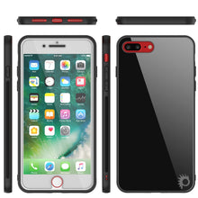 Load image into Gallery viewer, iPhone 8 PLUS Case, Punkcase GlassShield Ultra Thin Protective 9H Full Body Tempered Glass Cover W/ Drop Protection &amp; Non Slip Grip for Apple iPhone 7 PLUS / Apple iPhone 8 PLUS (Black) 
