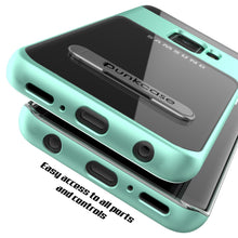 Cargar imagen en el visor de la galería, Galaxy S9 Case, PUNKcase [LUCID 3.0 Series] [Slim Fit] [Clear Back] Armor Cover w/ Integrated Kickstand, Anti-Shock System &amp; PUNKSHIELD Screen Protector for Samsung Galaxy S9 [Teal] (Color in image: Gold)
