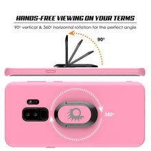 Cargar imagen en el visor de la galería, Galaxy S9 PLUS, Punkcase Magnetix Protective TPU Cover W/ Kickstand, Ring Grip Holder &amp; Metal Plate for Magnetic Car Phone Mount PLUS PunkShield Screen Protector for Samsung S9+ Edge [Pink] 
