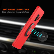 Cargar imagen en el visor de la galería, Galaxy S9 Case, Punkcase Magnetix Protective TPU Cover W/ Kickstand, Ring Grip Holder &amp; Metal Plate for Magnetic Car Phone Mount PLUS PunkShield Screen Protector for Samsung S9 Edge [Red] 
