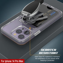 Load image into Gallery viewer, Funda para iPhone 14 Pro Max con soporte para tarjetas [Crystal CardSlot Series] [Ajuste Delgado]
