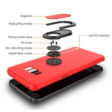 Load image into Gallery viewer, Galaxy S8 Case, Punkcase Magnetix Protective TPU Cover W/ Kickstand, Screen Protector [Red] 

