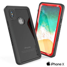 Load image into Gallery viewer, iPhone XS Max Waterproof Case, Punkcase [Extreme Series] Armor Cover W/ Built In Screen Protector [Clear] (Color in image: Black)
