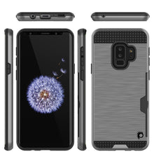 Cargar imagen en el visor de la galería, Galaxy S9 Plus Case, PUNKcase [SLOT Series] [Slim Fit] Dual-Layer Armor Cover w/Integrated Anti-Shock System [Grey] (Color in image: Navy)
