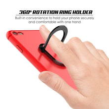 Cargar imagen en el visor de la galería, iPhone SE (4.7&quot;) Case, Punkcase Magnetix Protective TPU Cover W/ Kickstand, Tempered Glass Screen Protector [Red] (Color in image: black)
