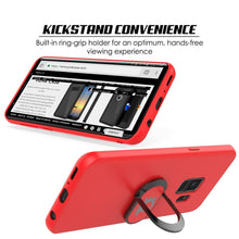 Cargar imagen en el visor de la galería, Galaxy S9 Case, Punkcase Magnetix Protective TPU Cover W/ Kickstand, Ring Grip Holder &amp; Metal Plate for Magnetic Car Phone Mount PLUS PunkShield Screen Protector for Samsung S9 Edge [Red] 
