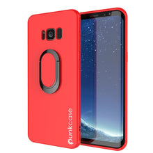 Load image into Gallery viewer, Galaxy S8 Case, Punkcase Magnetix Protective TPU Cover W/ Kickstand, Screen Protector [Red] (Color in image: red)
