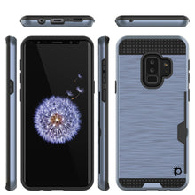 Cargar imagen en el visor de la galería, Galaxy S9 Plus Case, PUNKcase [SLOT Series] [Slim Fit] Dual-Layer Armor Cover w/Integrated Anti-Shock System, Credit Card Slot [Navy] (Color in image: Black)
