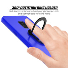 Cargar imagen en el visor de la galería, Galaxy S9 Case, Punkcase Magnetix Protective TPU Cover W/ Kickstand, Ring Grip Holder &amp; Metal Plate for Magnetic Car Phone Mount PLUS PunkShield Screen Protector for Samsung S9 Edge [Blue] 
