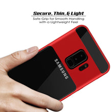 Cargar imagen en el visor de la galería, Galaxy S9+ Plus Case, PUNKcase [LUCID 3.0 Series] [Slim Fit] [Clear Back] Armor Cover w/ Integrated Kickstand, Anti-Shock System &amp; PUNKSHIELD Screen Protector for Samsung Galaxy S9+ Plus [Red] (Color in image: Teal)
