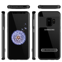 Cargar imagen en el visor de la galería, Galaxy S9 Case, PUNKcase [LUCID 3.0 Series] [Slim Fit] [Clear Back] Armor Cover w/ Integrated Kickstand, Anti-Shock System &amp; PUNKSHIELD Screen Protector for Samsung Galaxy S9 [Black] (Color in image: Silver)
