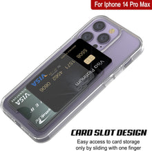 Load image into Gallery viewer, Funda para iPhone 14 Pro Max con soporte para tarjetas [Crystal CardSlot Series] [Ajuste Delgado]
