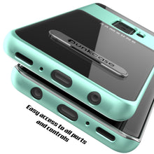 Cargar imagen en el visor de la galería, Galaxy S9+ Plus Case, PUNKcase [LUCID 3.0 Series] [Slim Fit] [Clear Back] Armor Cover w/ Integrated Kickstand, Anti-Shock System &amp; PUNKSHIELD Screen Protector for Samsung Galaxy S9+ Plus [Teal] (Color in image: Gold)

