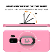Cargar imagen en el visor de la galería, Galaxy S9 Case, Punkcase Magnetix Protective TPU Cover W/ Kickstand, Ring Grip Holder &amp; Metal Plate for Magnetic Car Phone Mount PLUS PunkShield Screen Protector for Samsung S9 Edge [Pink] 

