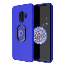 Cargar imagen en el visor de la galería, Galaxy S9 PLUS, Punkcase Magnetix Protective TPU Cover W/ Kickstand, Ring Grip Holder &amp; Metal Plate for Magnetic Car Phone Mount PLUS PunkShield Screen Protector for Samsung S9+ Edge [Blue] (Color in image: blue)
