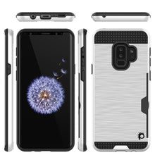 Cargar imagen en el visor de la galería, Galaxy S9 Plus Case, PUNKcase [SLOT Series] [Slim Fit] Dual-Layer Armor Cover w/Integrated Anti-Shock System, Credit Card Slot &amp; Screen Protector [White] (Color in image: Navy)
