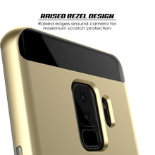 Load image into Gallery viewer, Galaxy S9+ Plus Case, PUNKcase [LUCID 3.0 Series] [Slim Fit] [Clear Back] Armor Cover w/ Integrated Kickstand, Anti-Shock System &amp; PUNKSHIELD Screen Protector for Samsung Galaxy S9+ Plus [Gold] 
