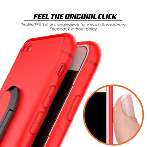 iPhone 8 Case, Punkcase Magnetix Protective TPU Cover W/ Kickstand, Tempered Glass Screen Protector [Red] (Color in image: blue)
