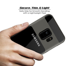 Cargar imagen en el visor de la galería, Galaxy S9 Case, PUNKcase [LUCID 3.0 Series] [Slim Fit] [Clear Back] Armor Cover w/ Integrated Kickstand, Anti-Shock System &amp; PUNKSHIELD Screen Protector for Samsung Galaxy S9 [Grey] (Color in image: Teal)
