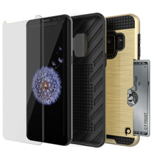 Cargar imagen en el visor de la galería, Galaxy S9 Case, PUNKcase [SLOT Series] [Slim Fit] Dual-Layer Armor Cover w/Integrated Anti-Shock System, Credit Card Slot [Gold] (Color in image: White)
