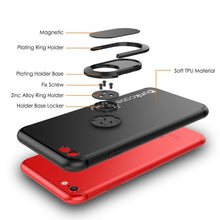 Cargar imagen en el visor de la galería, iPhone SE (4.7&quot;) Case, Punkcase Magnetix Protective TPU Cover W/ Kickstand, PLUS Tempered Glass Screen Protector [Black] (Color in image: red)
