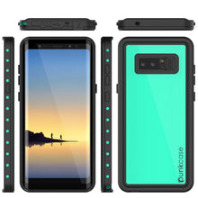 Cargar imagen en el visor de la galería, Note 8 Waterproof Case PunkCase StudStar Teal Thin 6.6ft Underwater IP68 Shock/Snow Proof (Color in image: light green)
