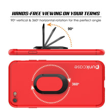 Cargar imagen en el visor de la galería, iPhone 8 Case, Punkcase Magnetix Protective TPU Cover W/ Kickstand, Tempered Glass Screen Protector [Red] 

