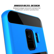 Cargar imagen en el visor de la galería, Galaxy S9 Case, PUNKcase [LUCID 3.0 Series] [Slim Fit] [Clear Back] Armor Cover w/ Integrated Kickstand, Anti-Shock System &amp; PUNKSHIELD Screen Protector for Samsung Galaxy S9 [Blue] 
