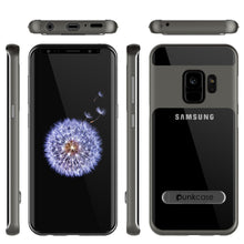 Cargar imagen en el visor de la galería, Galaxy S9 Case, PUNKcase [LUCID 3.0 Series] [Slim Fit] [Clear Back] Armor Cover w/ Integrated Kickstand, Anti-Shock System &amp; PUNKSHIELD Screen Protector for Samsung Galaxy S9 [Grey] (Color in image: Silver)
