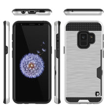Cargar imagen en el visor de la galería, Galaxy S9 Case, PUNKcase [SLOT Series] [Slim Fit] Dual-Layer Armor Cover w/Integrated Anti-Shock System, Credit Card Slot &amp; Screen Protector [White] (Color in image: Navy)
