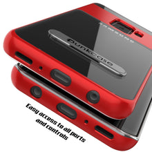 Cargar imagen en el visor de la galería, Galaxy S9+ Plus Case, PUNKcase [LUCID 3.0 Series] [Slim Fit] [Clear Back] Armor Cover w/ Integrated Kickstand, Anti-Shock System &amp; PUNKSHIELD Screen Protector for Samsung Galaxy S9+ Plus [Red] (Color in image: Gold)
