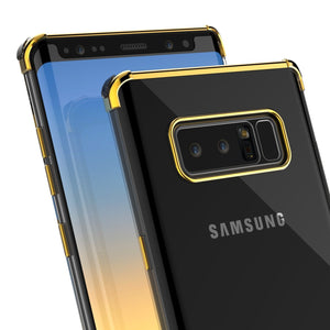 Note 8 Case, Punkcase [BLAZE SERIES] Protective Cover W/ PunkShield Screen Protector [Shockproof] [Slim Fit] for Samsung Galaxy Note 8 [Gold] (Color in image: Silver)