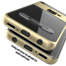 Cargar imagen en el visor de la galería, Galaxy S9 Case, PUNKcase [LUCID 3.0 Series] [Slim Fit] [Clear Back] Armor Cover w/ Integrated Kickstand, Anti-Shock System &amp; PUNKSHIELD Screen Protector for Samsung Galaxy S9 [Gold] (Color in image: Grey)
