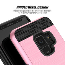 Cargar imagen en el visor de la galería, Galaxy S9 Case, PUNKcase [SLOT Series] [Slim Fit] Dual-Layer Armor Cover w/Integrated Anti-Shock System, Credit Card Slot [Pink] (Color in image: Black)
