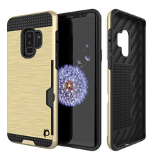 Cargar imagen en el visor de la galería, Galaxy S9 Plus Case, PUNKcase [SLOT Series] [Slim Fit] Dual-Layer Armor Cover w/Integrated Anti-Shock System [Gold] (Color in image: Gold)
