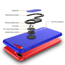 Cargar imagen en el visor de la galería, iPhone 8 PLUS Case, Punkcase Magnetix Protective TPU Cover W/ Kickstand, Tempered Glass Screen Protector [Blue] (Color in image: red)
